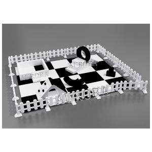 China White And Black Soft Play Ball Pit Soft Play Sets For Indoor Kids Playground factory