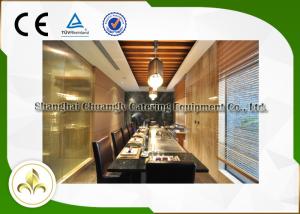 China Electric / Induction 9 Seat Teppanyaki Grill Table With Exhaustion / Purification System factory
