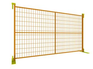 China Powder Coated Temporary Mesh Fencing Panels 6ft X 10ft Portable Yellow Green Red For Community Events factory