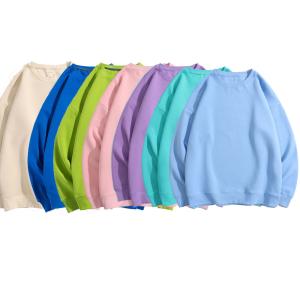 China Crewneck Drop Shoulder Blank Oversized Sweatshirts Printed Plain Hoodies factory
