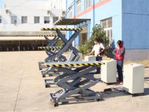 China Loading Bay Lifts ,Small Scissor Lift Platform Can Elevate 1000mm - 2000mm Different Height factory