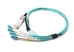 10.3G/CH Qsfp+ Direct Attach Cable To 8lc Connector Breakout Aoc Om3 Fiber 100m