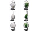 Room Service Tabletop Smallwares Glass Candle Stand With Stainless Steel Holder