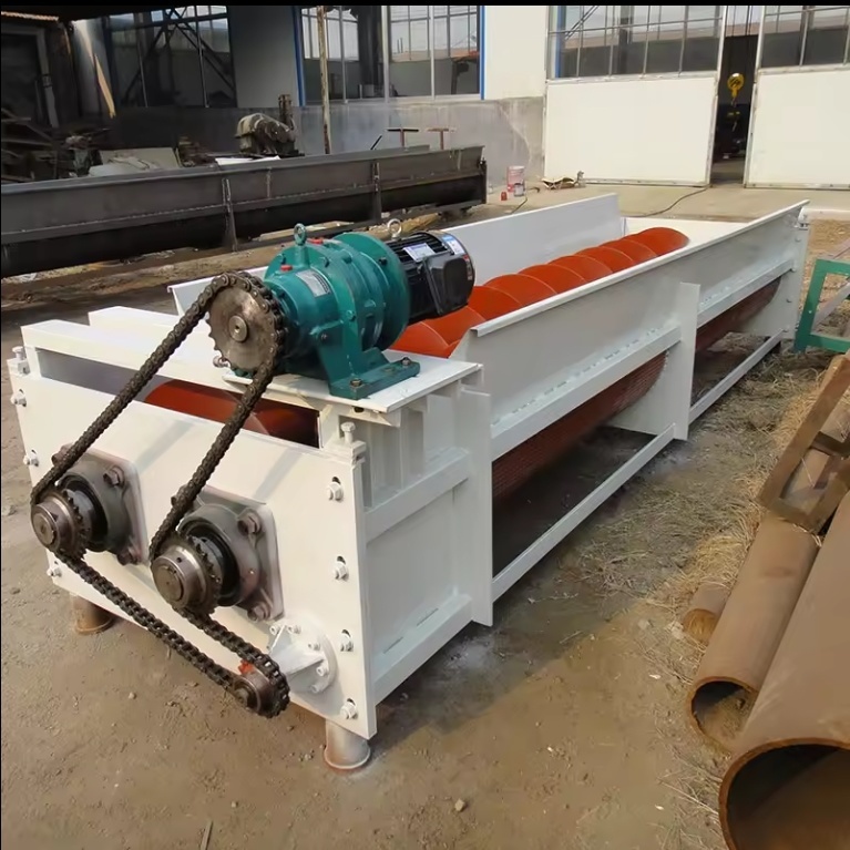 Carbon Steel Painting Heat Transport Double Screw Auger Conveyor