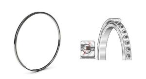 China OEM Steel Thin Section Angular Contact Bearings , Durable Four Point Contact Bearing factory