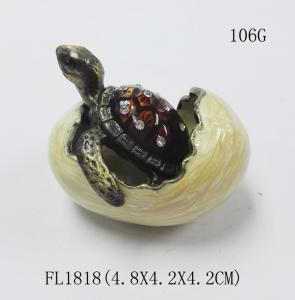 China Home Decorative Metal Craft Dragon Turtle Trinket Box Jewelry Box factory