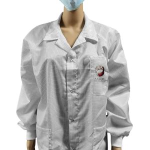 Class 100 Cleanroom 5mm Grid ESD Anti Static Garments