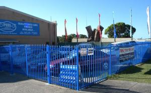China garrison Fence Steel Tubular 2100mm x 2400mm spear 25mm x 25mm factory