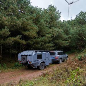 China Solar Panel Hard Floor Camper Trailer Beautiful Offroad Pop Up Trailer factory