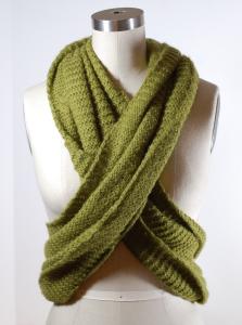 China Green Wide Circle Winter Knitted Scarf Chunky Crochet Patterns Available factory