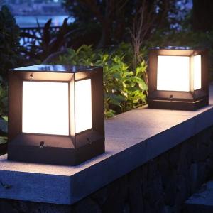 China IP67 Aluminum Energy Saving Solar Powered Pillar Lights 6V 2W With Remote Control factory