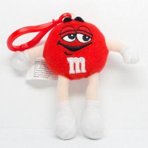 China M&amp;M’ Character Red Keychain Plush Toys factory