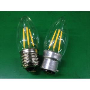 China Edison lamp glass led candelabra e27 filament led chandelier dimmable led candle bulb e27 b22 on sale