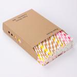Disposable Food Product 20cm Paper Straw with Custom Printed Biodegradable