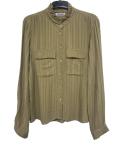 Long Sleeve Womens Fashion Blouses With Pockets Brown Color Stylish Women'S