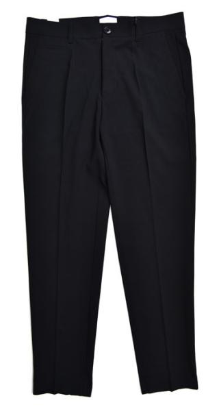 Black Custom Tailored Trousers / Slim Fit Trousers All Season Polyester Fabric