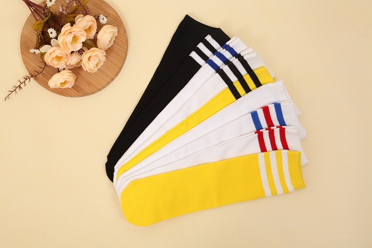 Football Stripes Cotton Kids Knee High Socks for Boys and Girls Long Tube Sports Socks