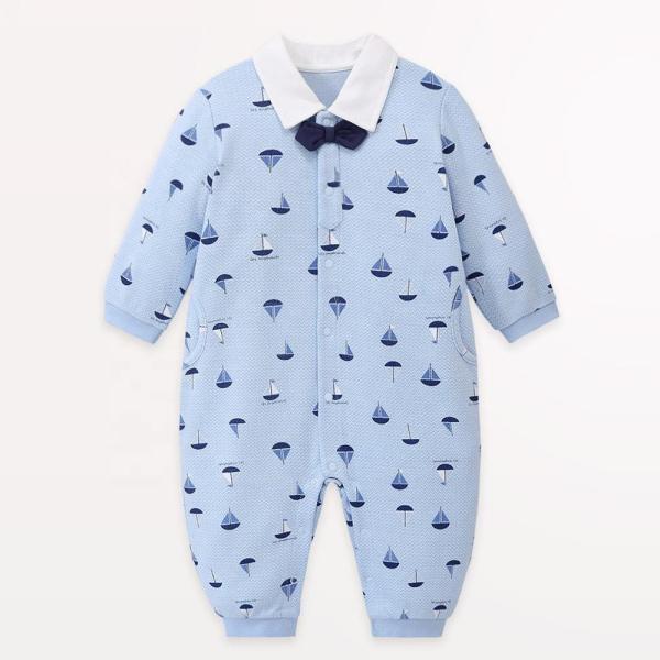 Boutique Baby Clothes Bodysuit Long Sleeve Newborn Baby Rompers 100% Cotton Polo