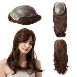 Cuticle Remy Hair Topper Full Injected Poly skin Best Quality Hair Top Piece
