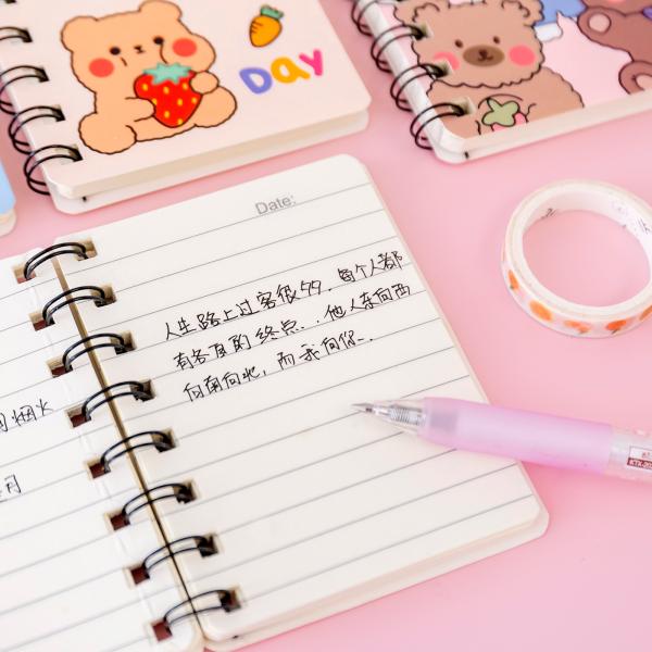 Fashion Eco A7 Friendly Animal Custom Mini Kawaii Kids Cute Spiral Notebook for Gift