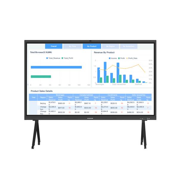 China 3840*2160 4K Resolution Interactive Smart Board with Smart Meeting Minutes and AI-powered Transcription Automatic Summarization factory