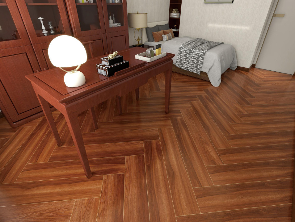 Antibacterial Matt Wall Tile 20x100cm Wood Porcelain Strip Brown Tan Indoor Soft Glazed Floor Tile