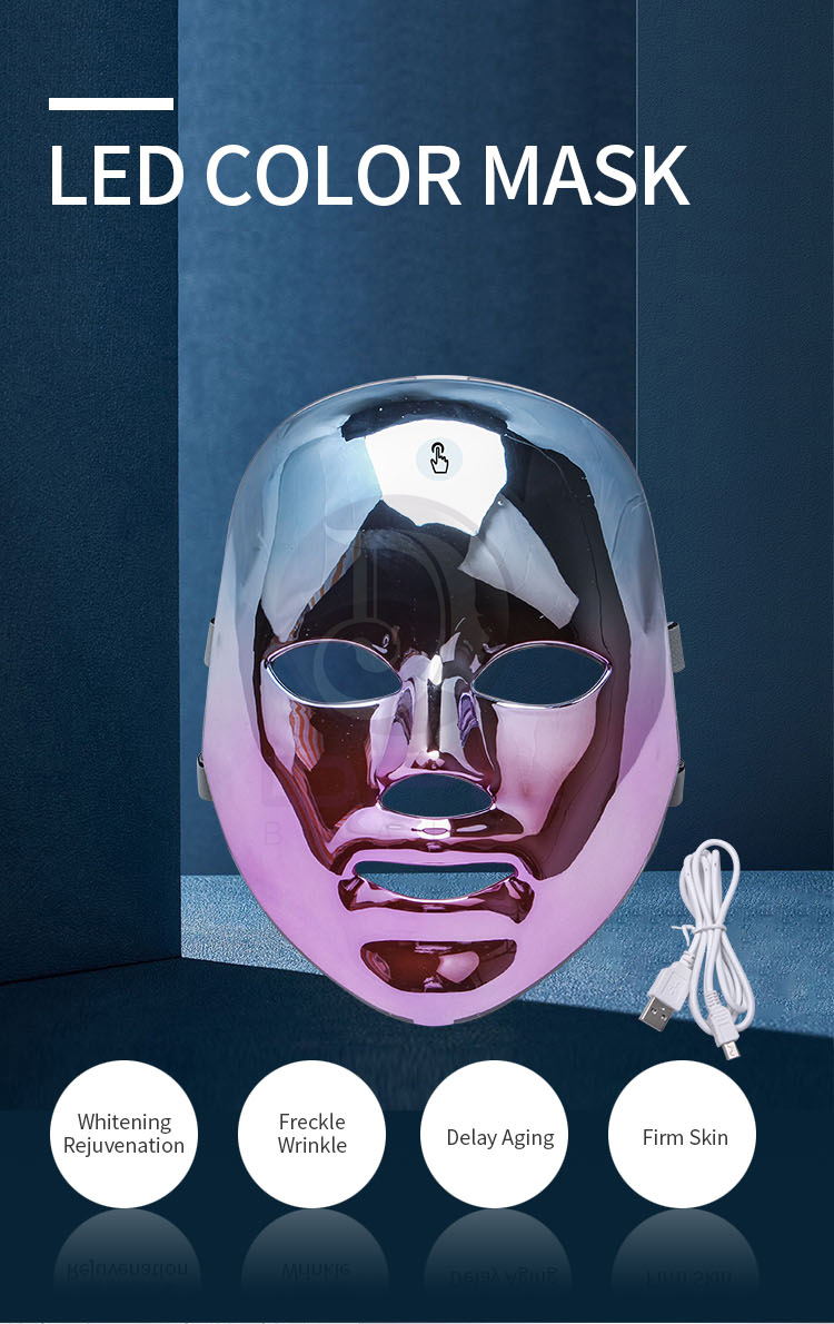 2021 7 Colors PDT Photon Light Rechargeable Beauty Therapy Facial Skin Care Spa Use LED Face Mask