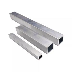 China powder coated aluminum pipe，6063 6061 aluminum alloy square tube hollow tube rectangular aluminum tube square flat factory