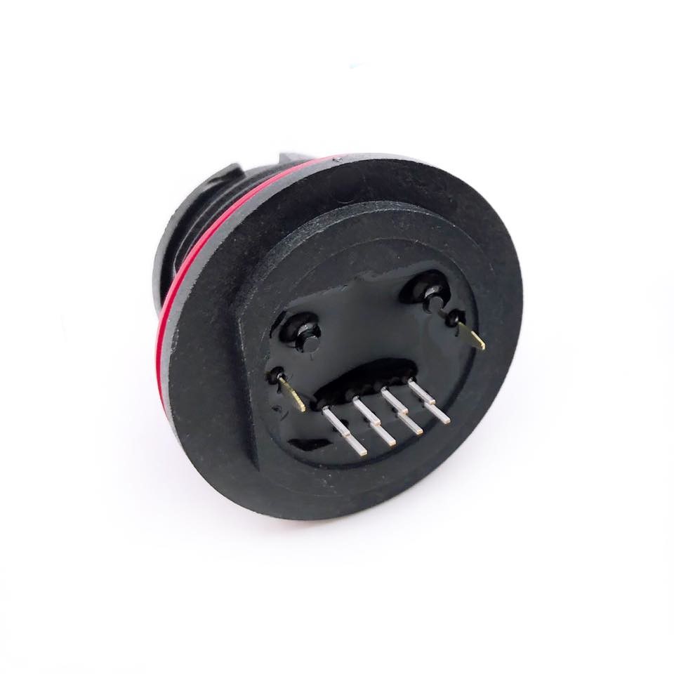 Waterproof Connector DIP Cat. 5e RJ45 Jack for IP68, HULYN
