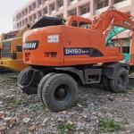 15 Ton Used Doosan Wheel Excavator DH150W-7 Ergonomics Design
