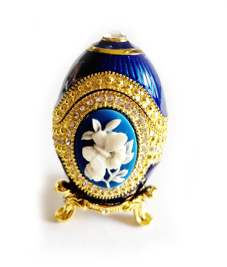 European Easter Egg Jewelry Box Jewel Storage Organizer Event Home Decor Easter Egg Jewelry Box Enamel Trinket box