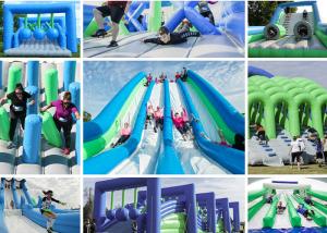 China 3.1 Miles Inflatable Obstacle Course / Insane Inflatable 5k Water-Proof factory