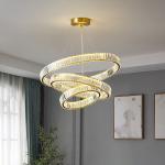 Multilayer High End Foyer Large Foyer Chandeliers Vertical Ring Pendant Light