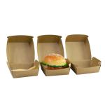 Food grade fast food burger Kraft paper box wholesale custom burger packaging
