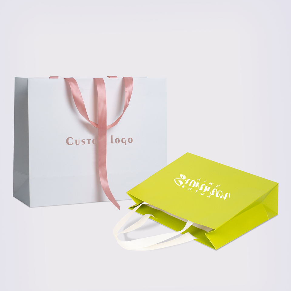 Industrial CMYK 4 Color Offset Printing Paper Bag For Shoes Clothing With Custom Logo