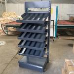 Factory Custom Size Color logo frosted gray hardware store rack pharmacy rack
