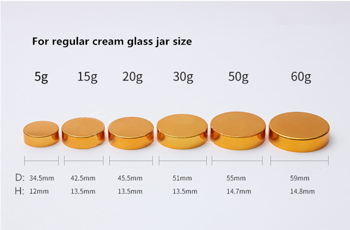 43MM Custom Aluminum Plastic Bottles Caps Cosmetic Round Bottle Lid Anti Rust