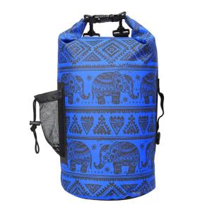 China 15 Liter PVC Waterproof Dry Bag With Mesh Bag Digital Printing Color For Adult factory