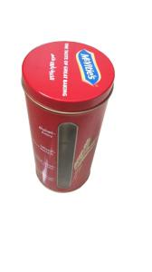 China Delicious Times Begin Metal Tin Container With Window On The Body factory