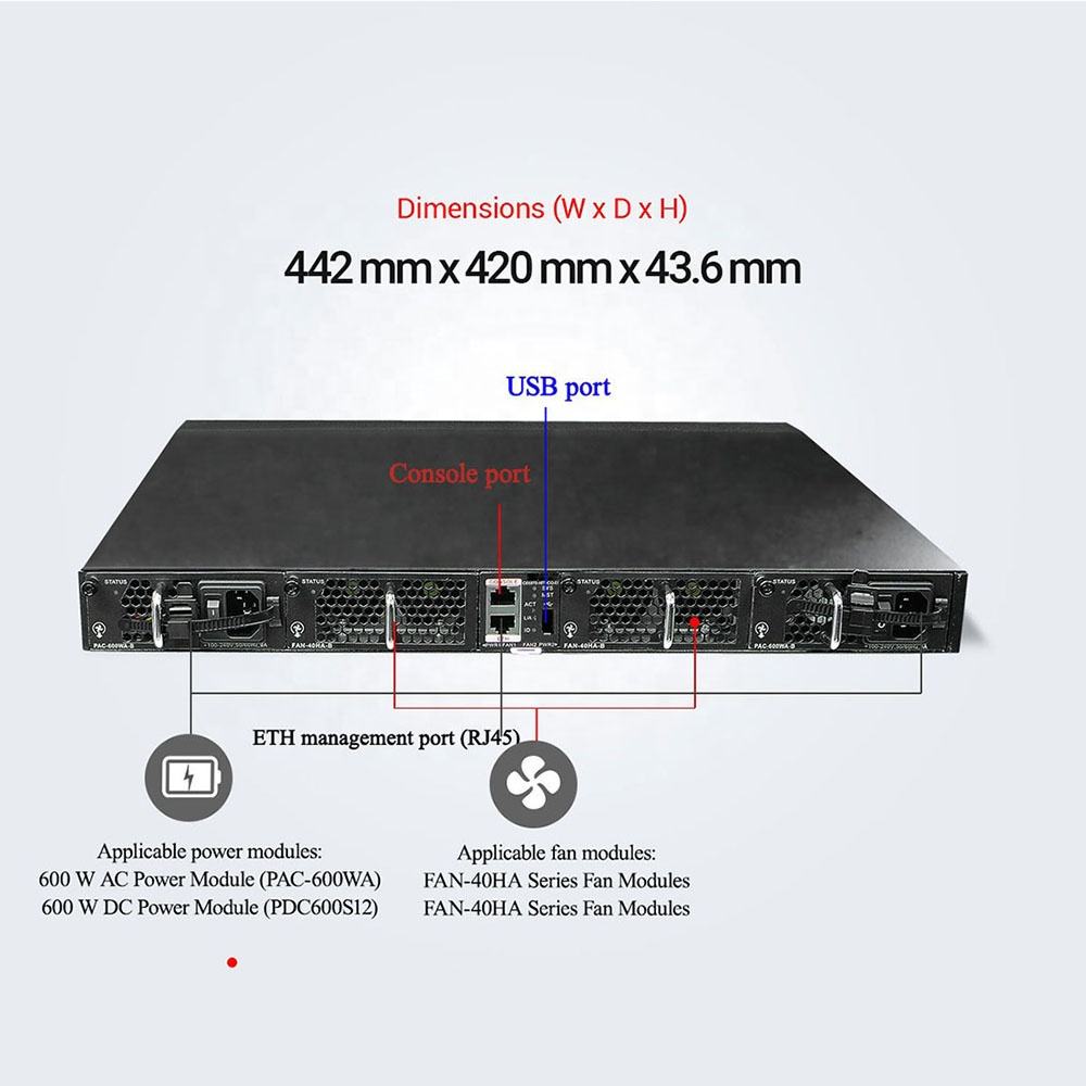 10g Switch Capacity Private Mold 48 Port 100g Data Center Switch CE6870-48T6CQ-EI