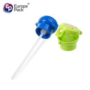 China Cartoon design wholesale child resistance cap cute plastic water bottle caps with straw factory