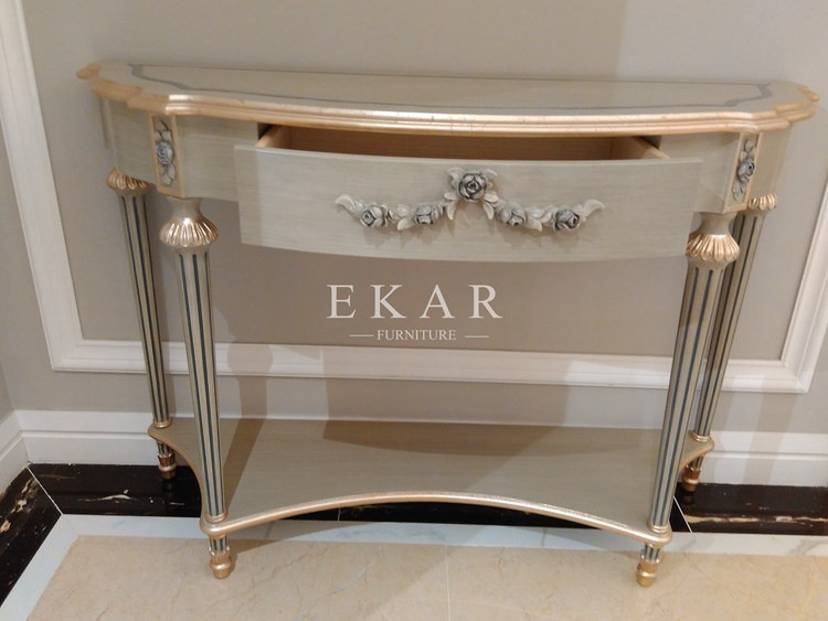 Art deco console table mirrored console table antique apricot console table FH-108