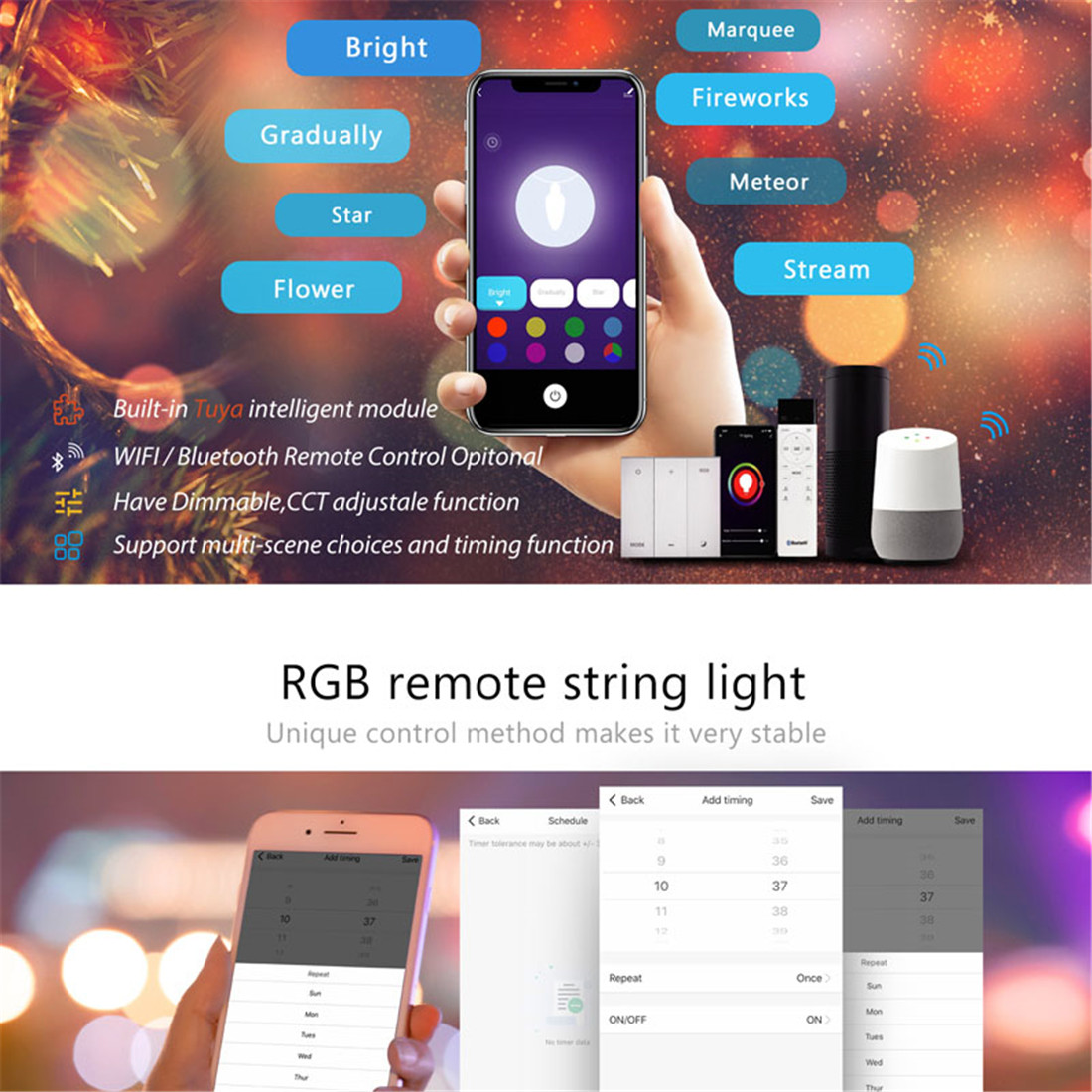 Smart Waterfall Light for Xmas Christmas Lights with Galands Festive Decorative Lights