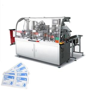 China Alcohol Prep Pads Packing Machine Horizontal 4 Side Sealing 300-500L/Min factory