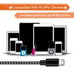 Long Apple Lightning To USB Cable / Iphone 5 Apple 6s Charger Cord Durable