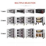 Commercial 0.1Kw Stainless Steel Double Deck Electric Oven For Pizza Energy