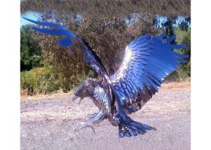 China Garden / Indoor Decoration Stainless Steel Eagle Sculpture / Eagle Statue factory