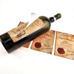 Double Layer Self Adhesive Labels Anti Counterfeit Wine Handcrafted Customised