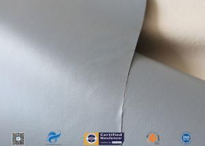 China Grey PVC Coated Fiberglass Fabric , Waterproof Fiber Glass Cloth factory