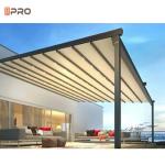 Retractable Modern Aluminum Pergola Waterproof Canopy Shade Cover Slide On Wire